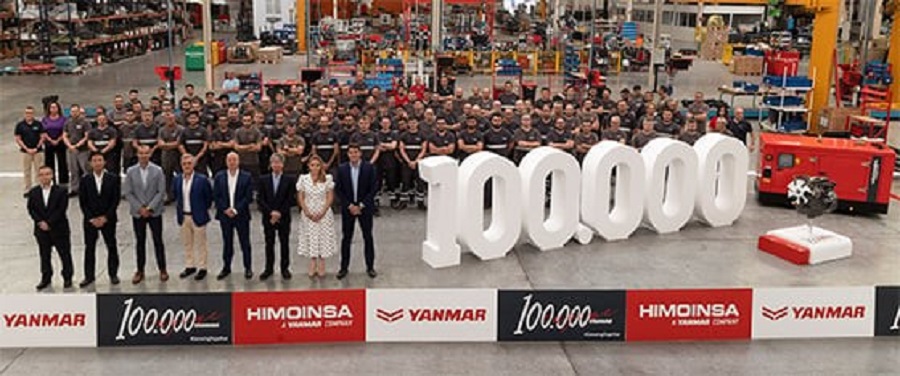 HIMOINSA celebra la fabricación del grupo electrógeno 100.000 con motor Yanmar    